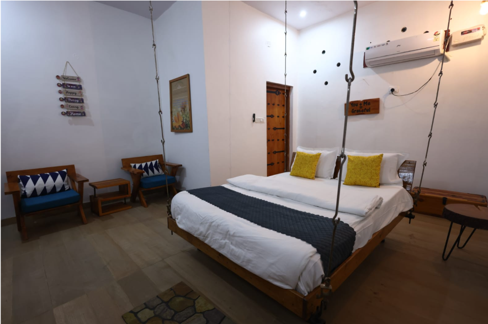 Traditional Haryanvi restaurant dining at Muddgram Homestay NCR Haryana Mahendergarh